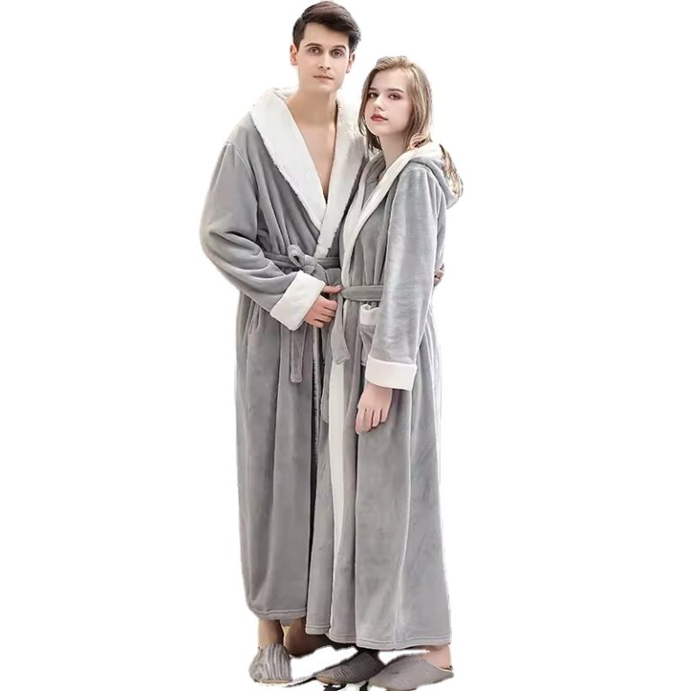 CHINEE-Premium-Coral-Fleece-Hotel-Bathrobe-Plush-Soft-Absorbent-Quick-Dry-Unisex-Spa-Robe-Custom-Logo-Bulk
