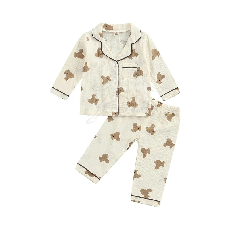 CHINEE Premium Quality Toddler Girls Sleepwear Bulk Quantity Toddler Girls Sleepwear Solid Color Toddler Girls Sleepwear
