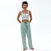 CHINEE Print on Demand Personalized Elegant Front Logo Women's Breathable 100% Polyester Pajama Pants
