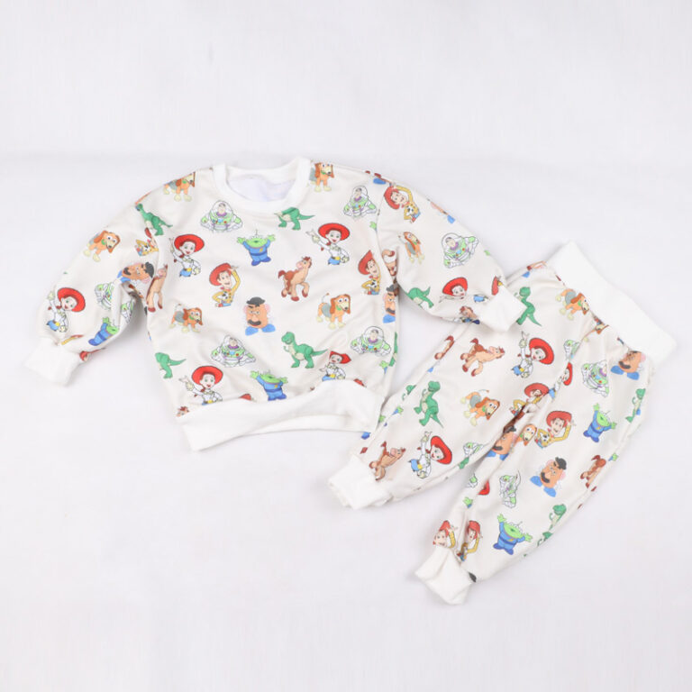 CHINEE-Printed-Kids-Pajamas-Natural-Eco-Friendly-Mommy-and-Me-Long-Sleeve-Toddler-Cartoon-Pattern-Sleepwear-Set