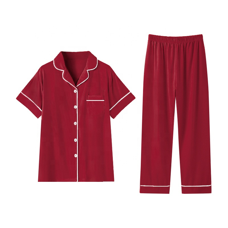 CHINEE Printed Shorts Nightgown Sleeping Clothes Ladies Night Wear Front Logo Satin Pajamas Set