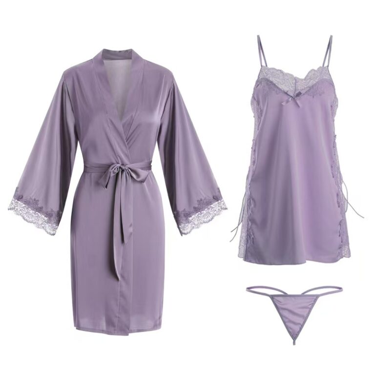 CHINEE-Professional-Spring-Summer-Casual-Silk-Satin-V-Neck-Womens-Robe-Breathable-Solid-Pattern-100-Silk-OEM