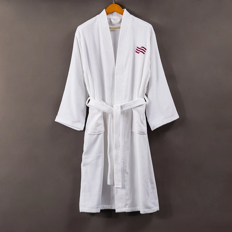 CHINEE Professional Unisex Cotton Waffle Bathrobe Spa Gown Couples 100% Cotton Body Robe Towel Pajamas Hotel