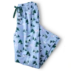 CHINEE Purple Women's 100% Cotton Print Flannel Pajama Pants with Faux Three Button Fly and Elasticized Waistband with Drawstring