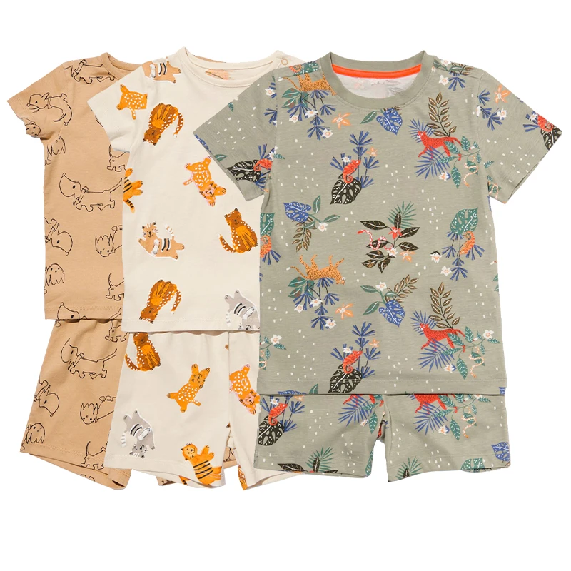 CHINEE Pyjamas Children Bamboo Toddler Pajamas Sustainable Bamboo Pyjamas for Kids Short Sleeve Sleepwear Custom Bamboo Child Pyjamas