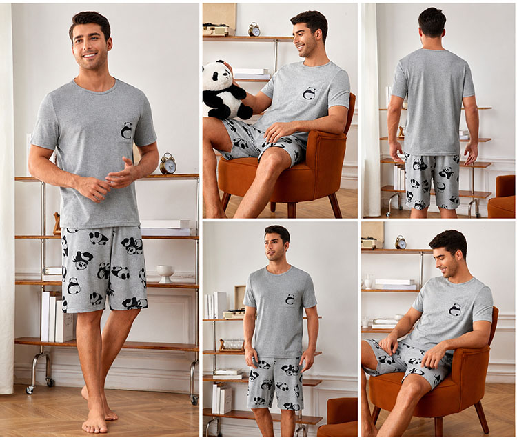 CHINEE Pyjamas Mens Sleepwear Designer Pajama Sets Men's Short Pajamas Set