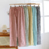 CHINEE Quality Cotton Women's Plaid Pajamas Pants Cotton Sleep Bottoms with Pockets Performance Sleep Pajama Pant