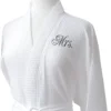 CHINEE Quick Dry Breathable 100% Cotton Kimono Waffle Spa Unisex Bathrobe