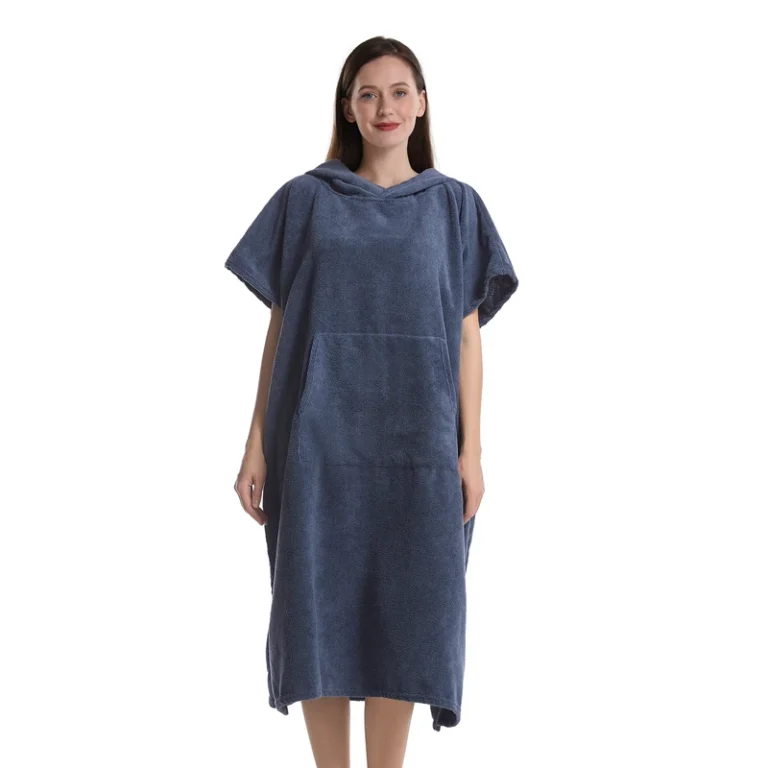 CHINEE Quick Dry Hooded Towel Robe with Pocket Perfect for Swimming Surfing and Outdoor Activities Unisex One Size