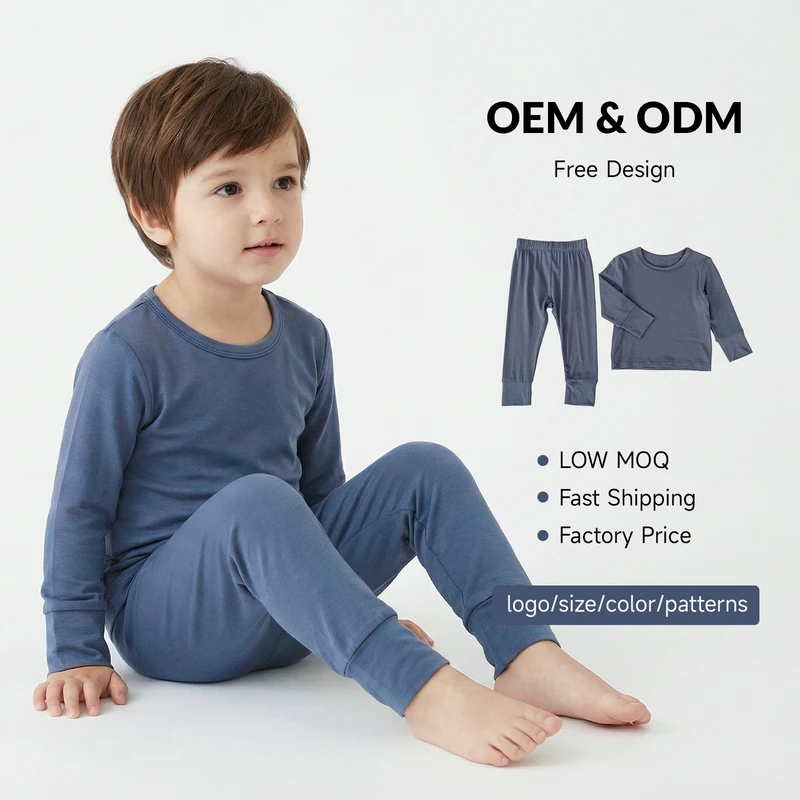 CHINEE RTS Custom Baby Boy Pajamas Kids Pajamas 2 Pieces Sets Bamboo Baby Clothes Toddler Bamboo Pajamas Manufacturer