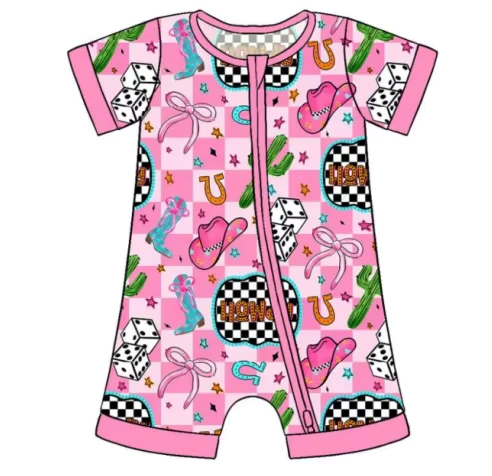 CHINEE RTS Little Glow Kid Good Quality Soft Custom Bamboo Long Sleeve Zipper Romper for Baby Kids Sleepwear Casual Pajamas