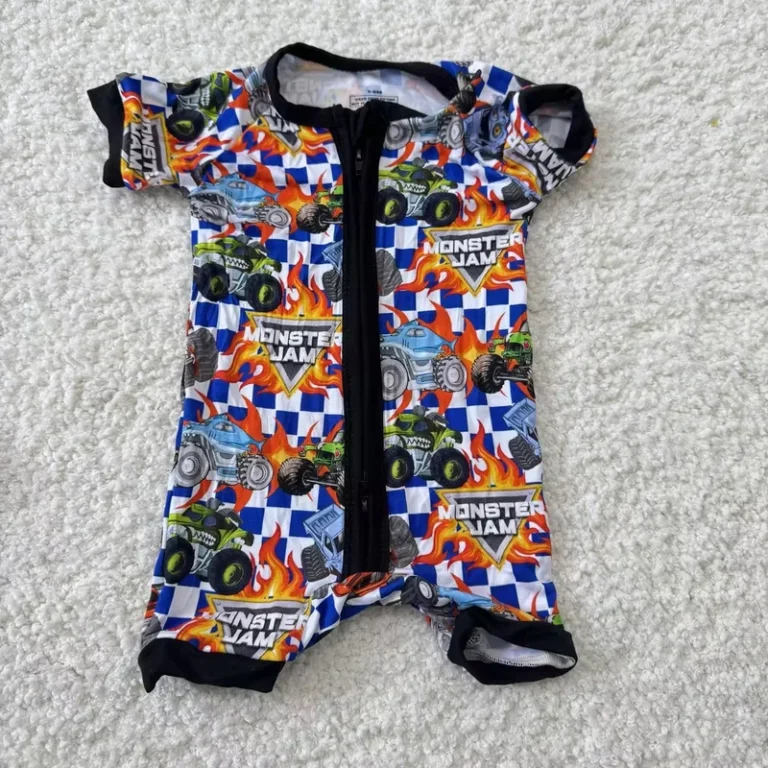 CHINEE-RTS-Low-Moq-Bamboo-Shorties-Print-Kids-Clothing-Unisex-Baby-Pajamas-Two-Way-Zipper
