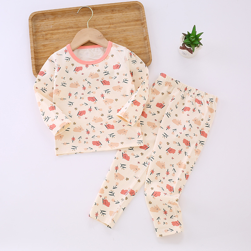 CHINEE RTS Summer Toddler Clothes 2 Pieces Tops Pants Sets Cozy Cartoon Outfit Pajamas for Kids Girls