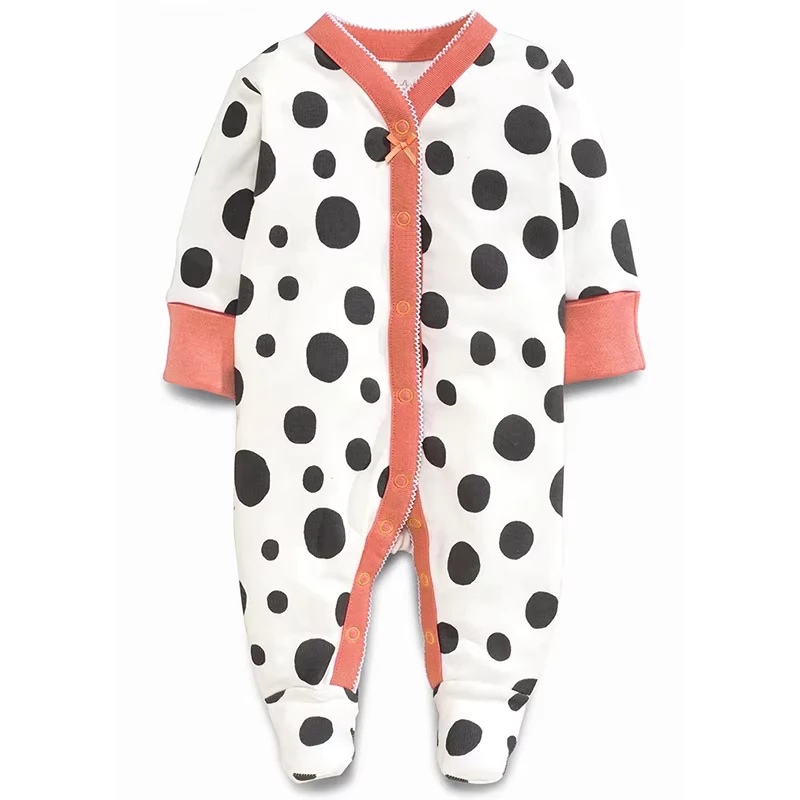 CHINEE Rabbit Cartoon Design Organic Cotton Kids Pajamas Romper Wear for Lovely Baby Girl