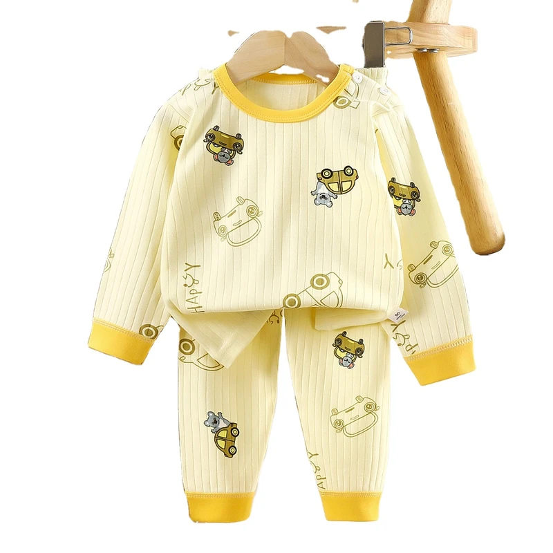 CHINEE Ready to Ship Kids Toddler Girls Boys Pajamas 2 Piece Pjs Set 100% Cotton Sleepwear
