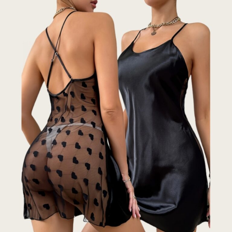 CHINEE-SMOOTH-Customized-Ice-Silk-Sexy-Lace-Heart-Strap-Pajamas-Women-Backless-Nightdress-Home-Clothes-Womens-Suspender-Nightdress
