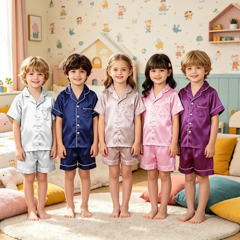 CHINEE-Satin-Silk-Kids-Pajamas-Kids-Sleepwear-Toddler-Clothes-Short-Sleeve-Clothing-Summer-Children-Boys-Girls-Pajama-Set-1