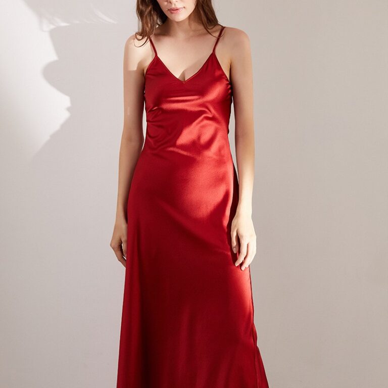 CHINEE-Sexy-6a-Grade-Real-Silk-100-Mulberry-Silk-Pajamas-V-Neck-Women-Nightdress-Long-Dress-for-Women-Silk-Nightwear