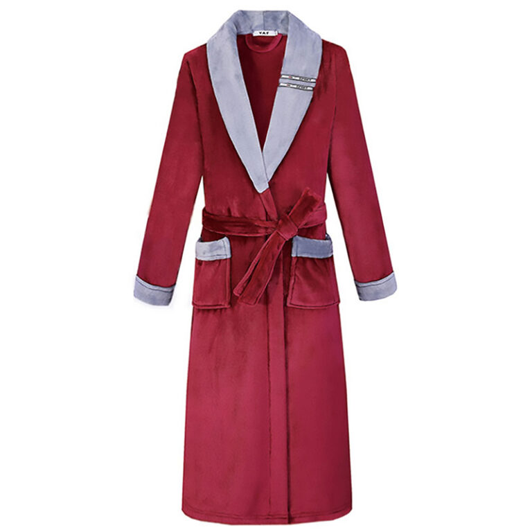 CHINEE-Sexy-Nightgown-Women-Bathrobe-Men-V-neck-Pyjamas-Fleece-Women-and-Mens-Velvet-Bath-Robe