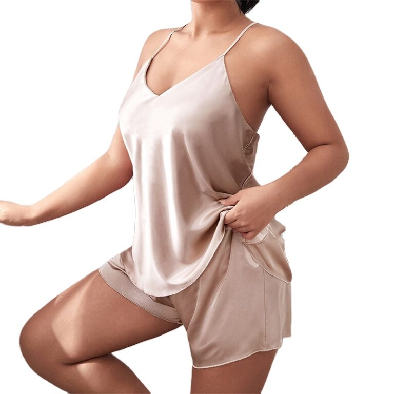 CHINEE-Sexy-Women-Silk-Satin-Pajamas-Two-Piece-Sleepwear-Ladies-Pyjamas-Nightdress