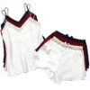 CHINEE Silk Pajamas for Women Sexy Lingerie Satin Sleepwear Cami Shorts Sleepwear Set Nightwear