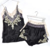 CHINEE Silk Women Sexy Lingerie Satin Sleepwear Pajamas Cami Shorts Sleepwear Set Nightwear