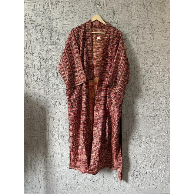 CHINEE Silk kimono robe bohemian plus size dressing gown woman Long satin honeymoon robe Boho robe Anniversary gift Indian kimono Arts