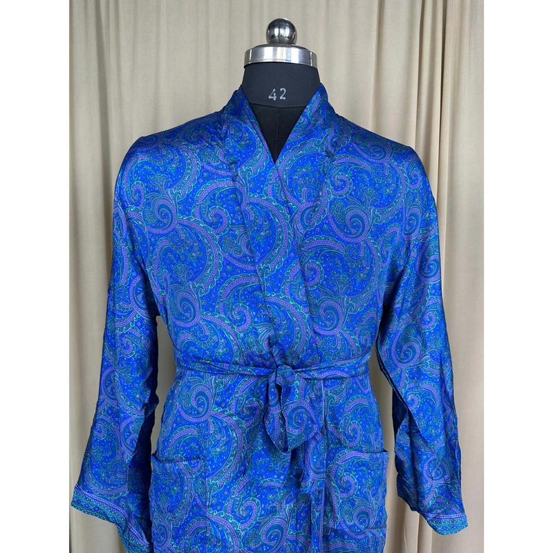 CHINEE Silky Soft Men's Kimono Robe Elegant Vintage House Beach Wear Timeless Comfortable Lounge Sustainable Classic Masculine Perfect