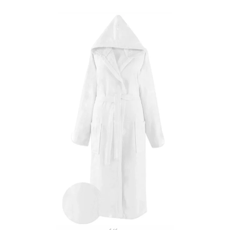 CHINEE-Single-White-Cotton-Bathrobe-for-Bath-Oil-Use