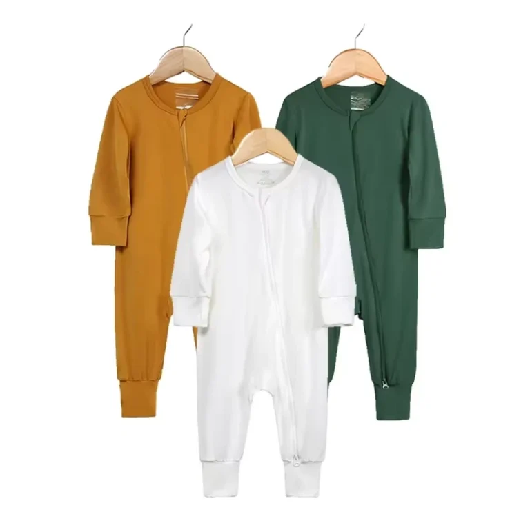 CHINEE-Skin-Friendly-Smooth-Double-Zipper-Kids-Pajamas-for-Infant-Sensitive-Skin-Night-Rest