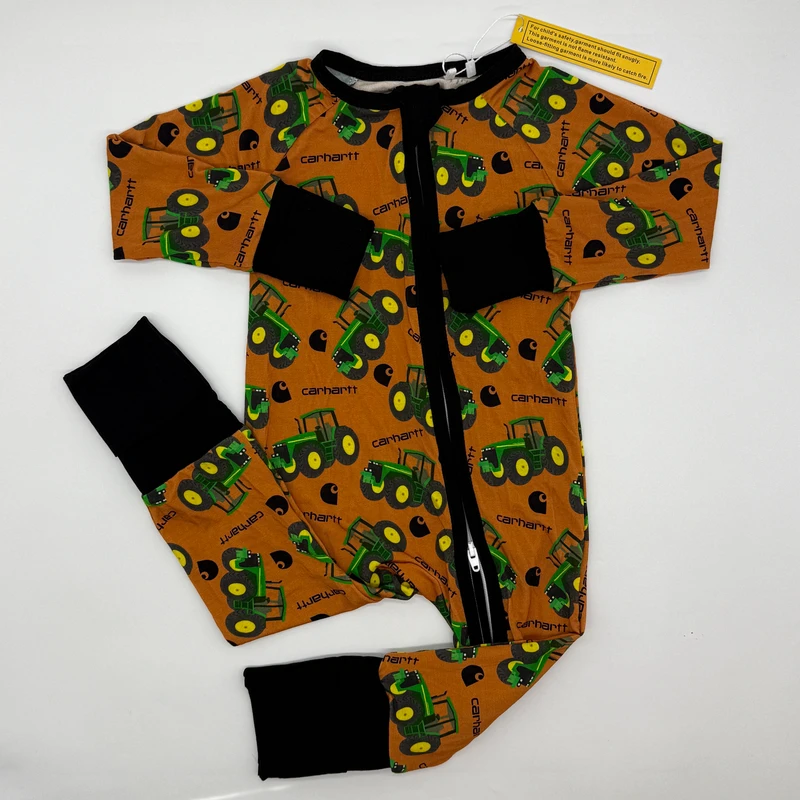 CHINEE Soft Bamboo Baby Sleepwear Sets Kids Toddler Clothing Tractor Kids Pajamas