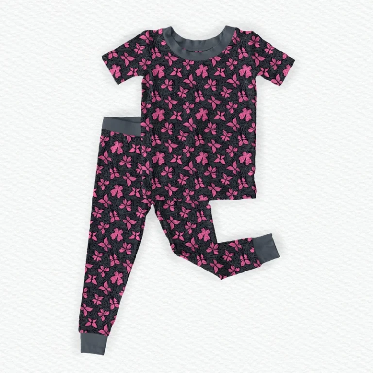 CHINEE-Soft-Breathable-Bamboo-Kids-2-Piece-Pajama-Set-Cute-Animal-Floral-Tropical-Print-Sleepwear-for-All-Seasons