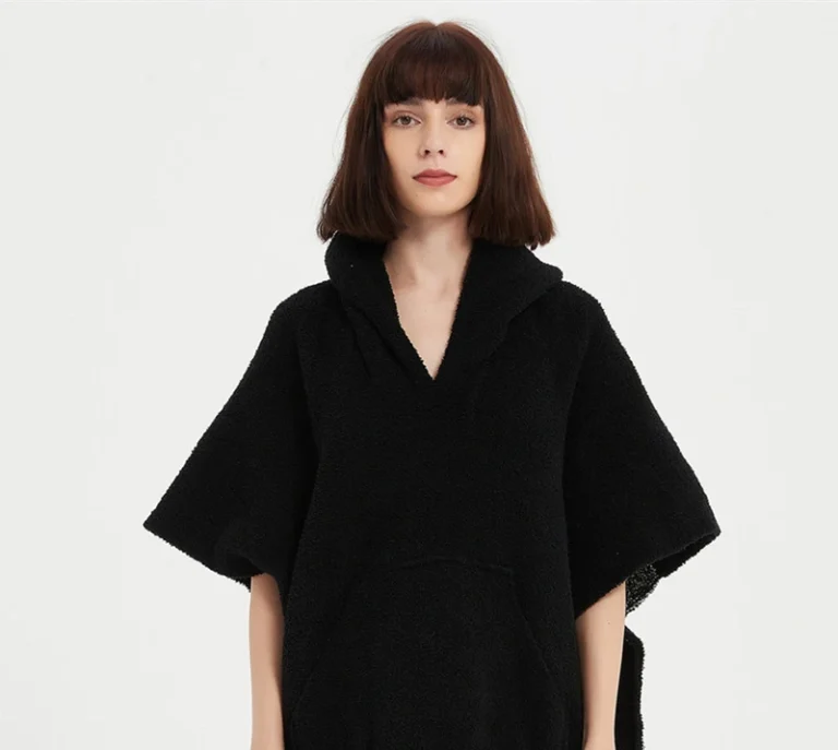CHINEE-Soft-Comfortable-Homewear-Oversize-Half-Sleeve-Hooded-Clothes-for-Women-Bath-Robe