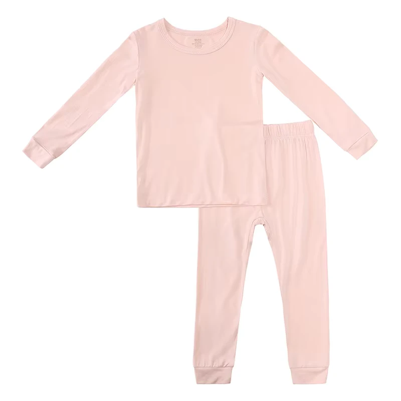 CHINEE Soft Cotton Newborn Pajama Solid Color Romper 97% Bamboo 2pcs Set Cloth for Kids