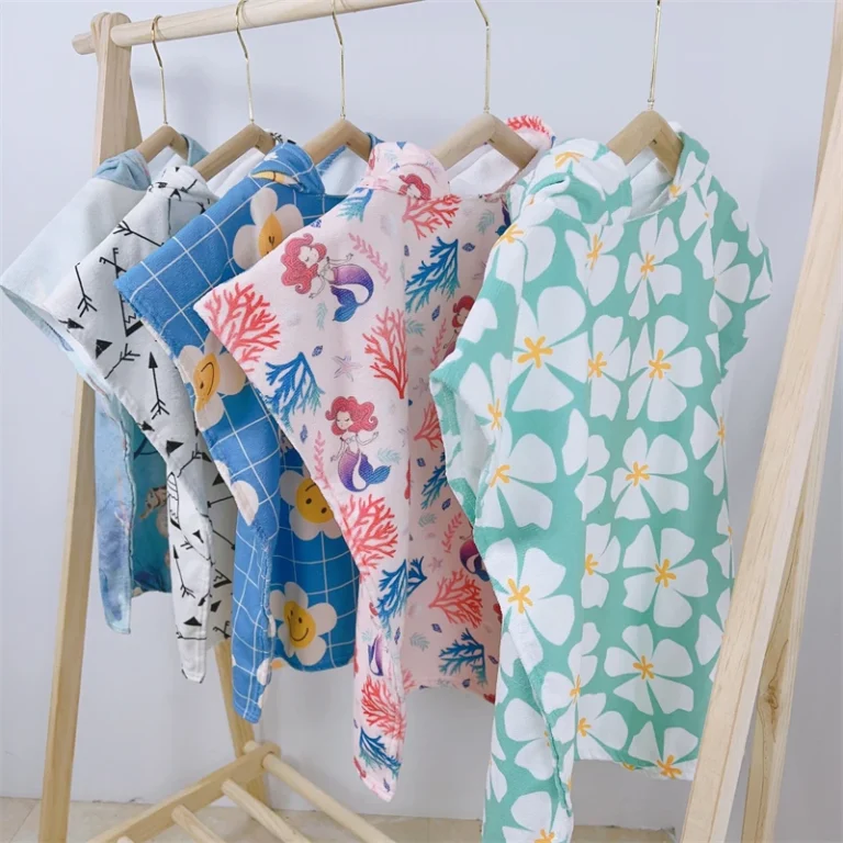 CHINEE-Soft-Kids-Hooded-Towel-Bath-Robe-Children-Beach-Surf-Poncho