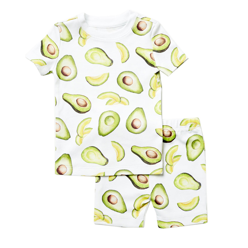 CHINEE Soft RayonTop Sweatshirt Short Pants Kids Sleepwear Infant Toddler Two Piece Pajamas Set