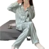 CHINEE Soft&Comfortable Women's 2 Piece Soft Pajamas Set Sleepwear Long Sleeves Nightwear for Women