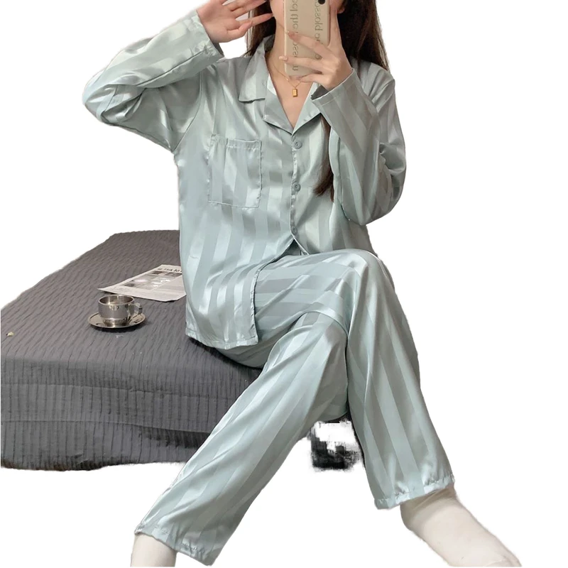 CHINEE Soft&Comfortable Women's 2 Piece Soft Pajamas Set Sleepwear Long Sleeves Nightwear for Women