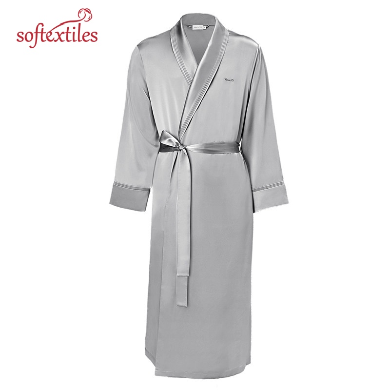 CHINEE Softextiles Custom Logo Luxury Bathrobe Skin friendly Women Bath Robes Men Women Bridal Imitated Silk Bathrobe