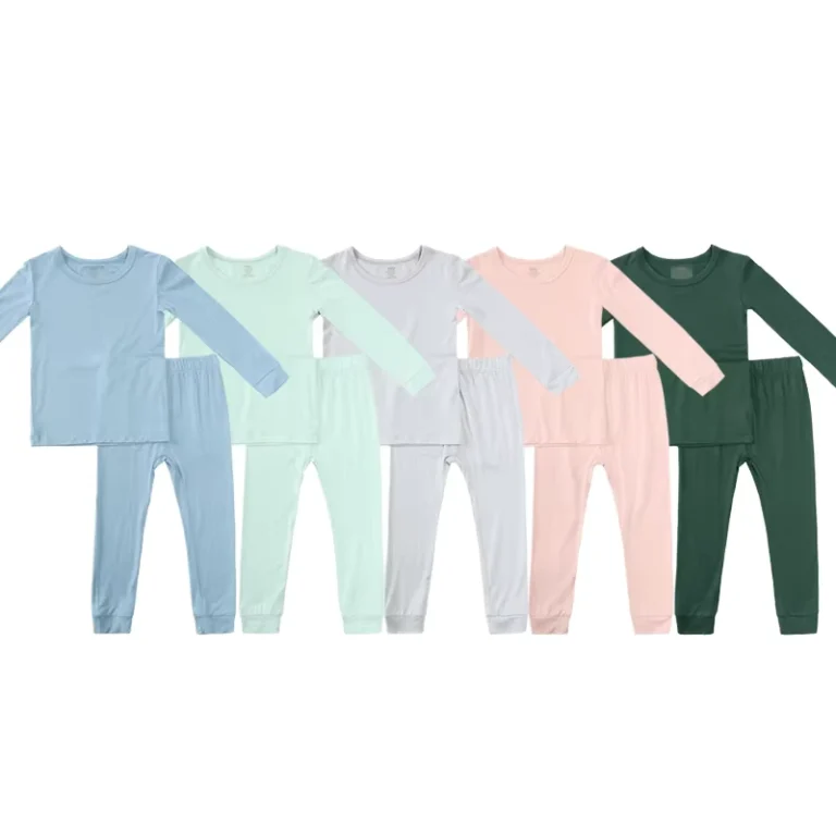 CHINEE-Solid-Color-Terry-Fabric-Spandex-Bamboo-Breathable-Casual-Full-Sleeve-Crew-Neck-Pullover-Pajamas-Set-2-Piece-Comfortable-Unisex