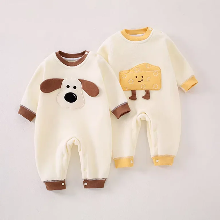 CHINEE-Spring-Autumn-Toddler-Animal-Jumpsuit-Kids-Pajamas-Baby-Cotton-Romper-with-Cartoon-Embroidery