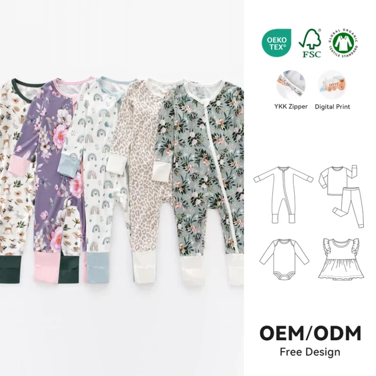 CHINEE-Spring-Bamboo-Fiber-Infant-Girls-Bamboo-Sleeper-Newborn-Baby-YKK-Zipper-Romper-Toddler-Boy-Bamboo-Pajamas