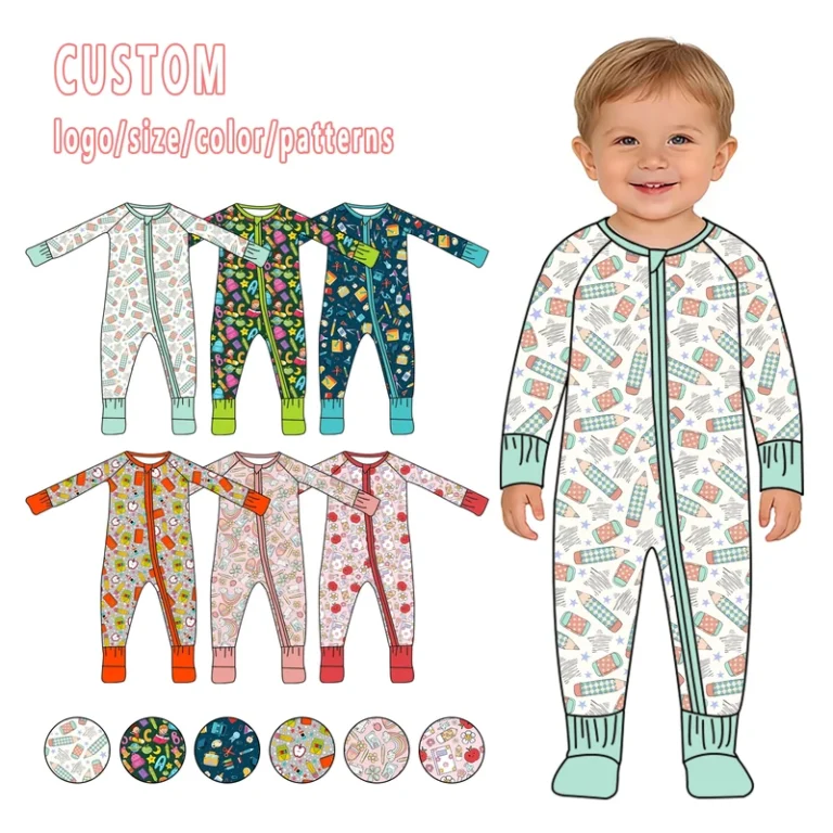 CHINEE-Spring-Bamboo-Fiber-Infant-Girls-Bamboo-Sleeper-Newborn-Baby-YKK-Zipper-Romper-Toddler-Boy-Bamboo-Pajamas-for-Kids-1