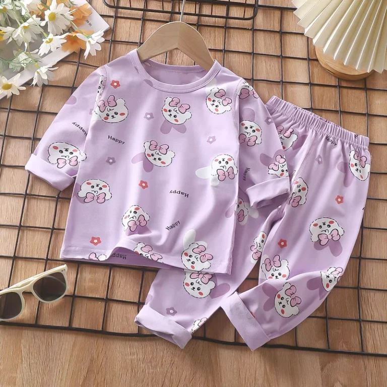 CHINEE-Spring-Children-Pajama-Set-Comfortable-Kids-2-Piece-Loungewear-Suit-Baby-Nightwear