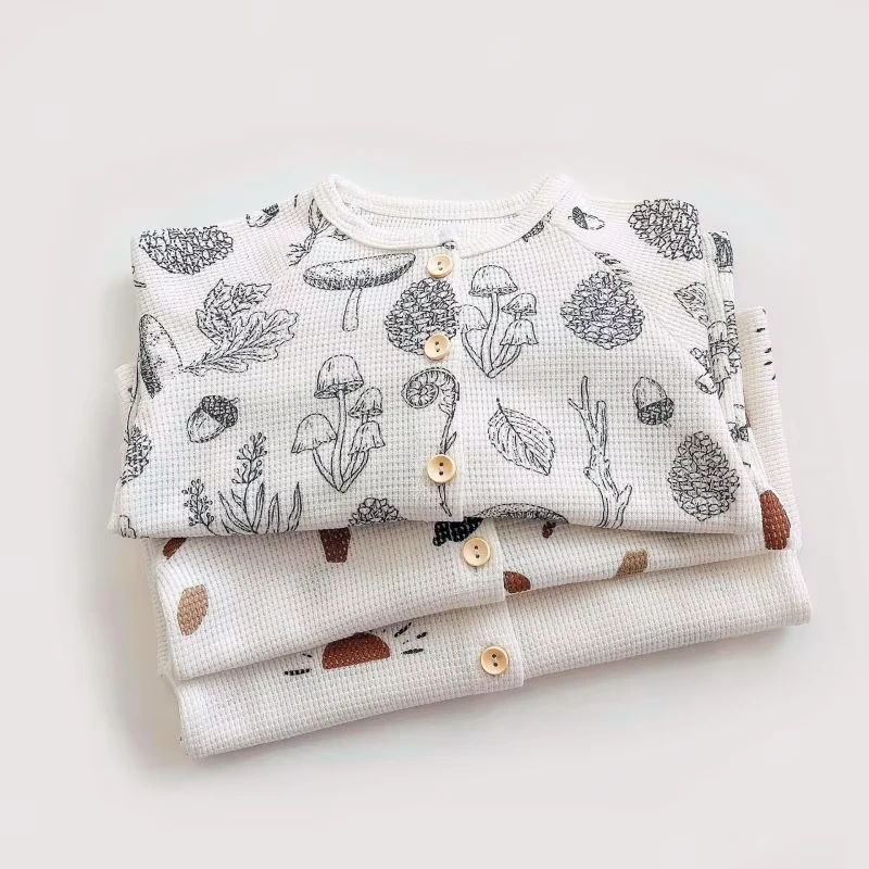 CHINEE Spring Children's Pajamas Homewear Suit Printed Girls Boys Baby Long sleeved Top Pants 2 Sets of Autumn Kids Clothes