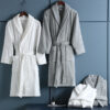 CHINEE Star Hotel 100% Cotton Kimono Collar Bath Robe Women and Men Four Seasons Adult Bathrobe Custom logo