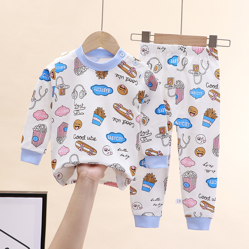 CHINEE Stock Clearance Kids Toddler Boys Pajamas 2 Piece Pjs Top and Pants Set 100% Cotton Sleepwear Nightwear Kids Boys