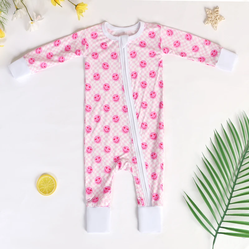 CHINEE Stylish Wear Factory Manufacturer Infant Newborn Clothes Bamboo Baby Pajamas Customized Zippered Baby Rompers
