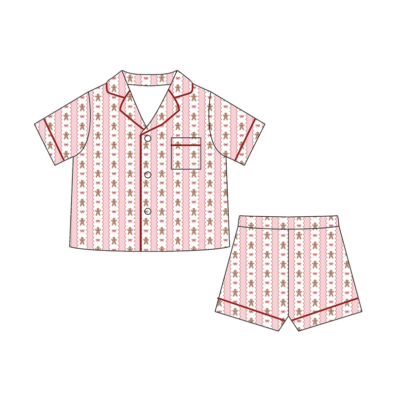 CHINEE Summer 2 Pcs Set Women's Sleepwear Bamboo Pajamas Short Sleeve Cotton Pyjamas PJ Loungewear