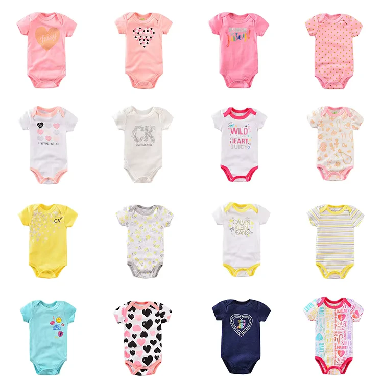 CHINEE Summer 4 Pcs Cotton Kids Clothing Boy Newborn Sleepwear Baby Pajamas Girl Children Jumpsuit Clothes Baby Romper Bodysuit Sets